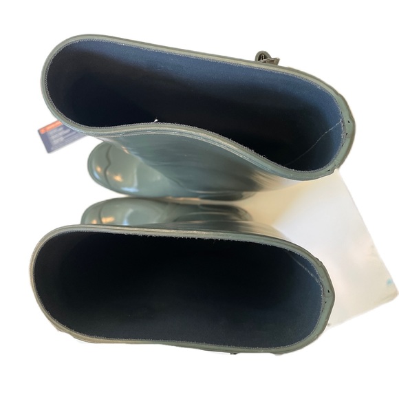 Hunter Original Tall Gloss Size US8 Gull Grey Graphite Rain Boots Waterproof - Picture 13 of 15